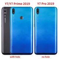 เคส Y7 Prime Y7 2019ฝาหลังแบตเตอรี่สำหรับ Y7 Pro 2019เคสฝาหลังพร้อมอะไหล่กล้องถ่ายรูป