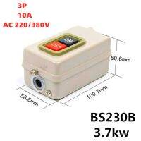 สวิตช์เปิดปิดควบคุมสามอุปกรณ์จ่ายไฟไฟฟ้ากระแสสลับ1.5/2.2/10A 250 3.7KW/380V อุปกรณ์3P BS-211/216/230โลหะ1ชิ้น