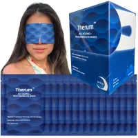 (15 Count) Therum Fast Relief Eye Mask - Effective Self Heating and Gentle Steam 113°F Dual Action for Dry eyes, Dark Circles,Eye Strain, Puffiness, Tired Eyes - Unscented, Single Use Disposable Eye Mask