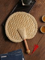 Wheat straw fan hand-woven old-fashioned big cattail banana group weaving summer children carry classical Chinese style