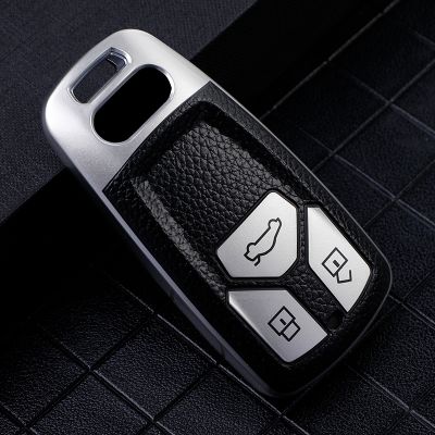 huawe For Audi A4 B9 A5 A6L A6 S4 S5 S7 8W Q7 4M Q5 TT TTS RS Coupe Leather TPU Car Remote Key Cover Case Shell Keychain Accessories