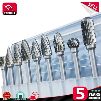 HH-DDPJ10pcs Tungsten Carbide Drill Bits For Metal Burr Tungstenio Burs Cnc Milling Cutter Dremel Mini Cone Drill Set Ferramentas