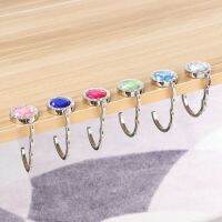 1PC Portable Folding Crystal Table Hook Metal Handbag Hanger Diamond Table Bag Hanger Travel Purse Hook Desk Clasp Wholesale