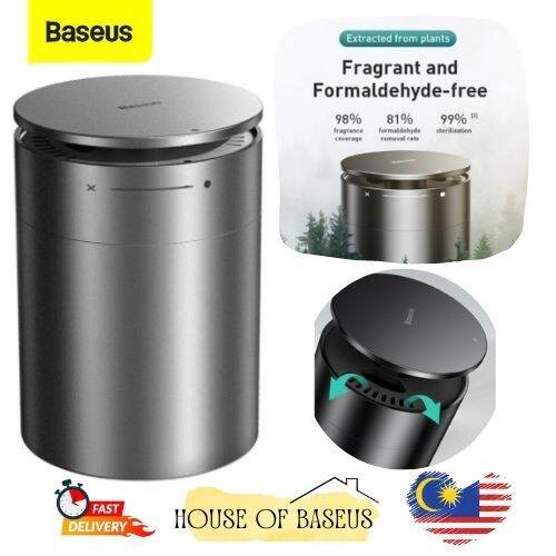 BASEUS Minimalist Car Cup Holder Air Freshener [with Formaldehyde Purification Function] Black