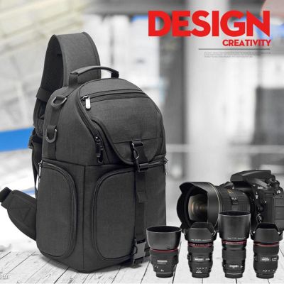 ♈☊❇ Waterproof Camera Video Storage Shoulder Crossbody Bag Carrying Backpack Case for DSLR Camera Black Blue Grey Large Zipper Bag