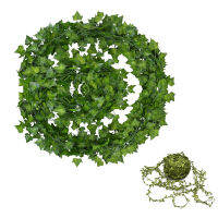 【cw】12Pcs 2M Artificial Ivy Green Leaves 1Pc 20M Small Leaves Garland Plants Vine Fake Home Decor Flower Rattan String Leaves ！