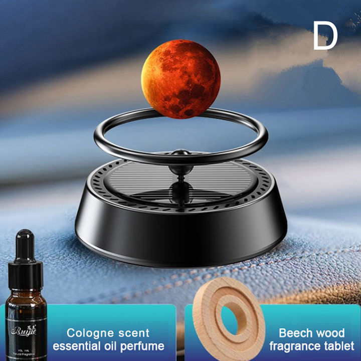 Filojuamn 1 Set Solar Car Aromatherapy Vehicle Perfume Air Freshener Auto  Essential Oil Diffuser With Interstellar Ball