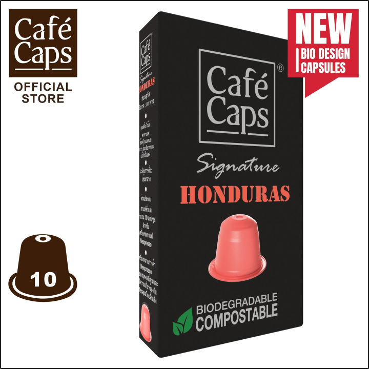 cafecaps-แคปซูลกาแฟ-nespresso-compatible-signature-honduras-1กล่อง-x-10-แคปซูล-กาแฟคั่วกลาง-เทสติ้งโน๊ต-คาราเมล-ช็อกโกแลตนม-มะนาวและส้มเขียวหวาน-และกลิ่นแอปเปิ้ลแดง-แคปซูลกาแฟใช้ได้กับเครื่อง-nespress