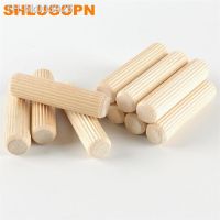 ❉☒۩ 100pcs Woodworking Dowel Craft Dowel Pins Rods Set Furniture Fitting Dowel Pin Wooden Cabinet Drawer Round Fluted Wood Plug DIY