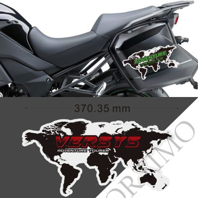 For Kawasaki VERSYS 300 400 650 1000 VERSYS-X 250 Tank Pad Windshield Windscreen Screen Kit Knee Stickers Decals Wind Deflector