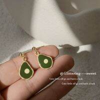 [COD] ifashion bright eye factory silver needle spring new treasure earrings personality creative girl army green