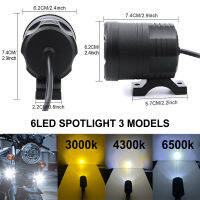 สปอตไลท์รถจักรยานยนต์ LED ไฟหน้าสีเหลืองสีขาว3000K 6000K เสริม Faro LED Moto Assemblies โคมไฟ12V 24V Driving Fog Light