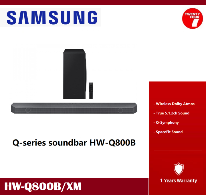 SAMSUNG HWQ800B 5.1.2ch Qseries Soundbar with Wireless Dolby Atmos