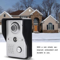 7in Video Door Phone Night Vision IR CUT 2 Way Audio Remote Unlock Rainproof Doorbell for Home Safety 100-240V