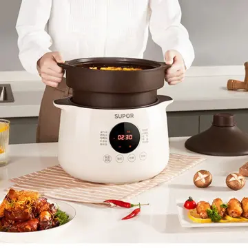 Supor electric stew pot Home automatic soup for porridge purple