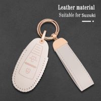 liangzil86 New Leather Car Remote Key Case Cover Protector Shell for Suzuki Vitara Swift Ignis Kizashi SX4 Baleno Ertiga 2016-2019 Keychain