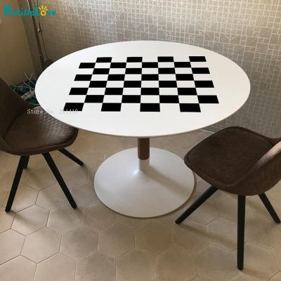 Chess and Checker Game Board Vinyl Decal Table Sticker Intellectual Design Home Decor Player Gift YT6006