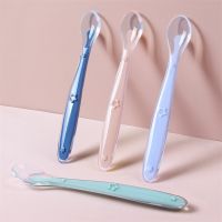 Custom Soft Silicone Baby Led Weaning food dispensing training spoon Feeding Trainer Spoons Set Bowl Fork Spoon Sets