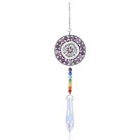 7 Chakra Crystal Suncatcher Round Crystals Bead Pendant Hanging Prism Drop Sun Catchers for Windows Home Garden Decor