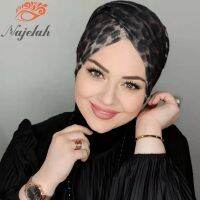 Tudung ฮิญาบอาบายาฮิญาบแบบอิสลามสีดำสีขาวผ้าเจอร์ซีย์สำหรับผู้หญิงผ้าพันคอชุดเดรสมุสลิมผ้าโพกหัวผ้าโพกหัวผ้าไหมโพกหัวสำหรับผู้หญิง