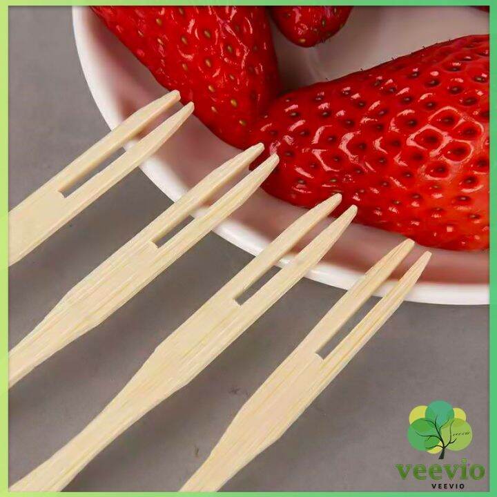 veevio-ส้อมจิ้มผลไม้-แท่งไม้ไผ่ผลไม้-ไม้ไผ่-ส้อมขนม-fruit-bamboo-sticks