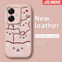 JIUMOO เคสสำหรับ Realme C55,Realme N55 Narzo N53ดีไซน์ใหม่เคสใส่โทรศัพท์หนังเคสมือถือกันกระแทกป้องกันการตกแบบนิ่มพร้อมเคสป้องกันกล้องเลนส์คลุมทั้งหมด