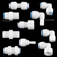 RO Water Straight Elbow Pipe Fitting 1/4 3/8 OD Hose 1/8 1/4 1/2 3/8 3/4 Male Female Quick Connector System Water Purifies