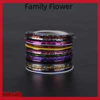 Family Flower Flash Sale 30ชิ้น20เมตรม้วนผสมเส้นเทป DIY เล็บศิลปะสติกเกอร์ตกแต่ง