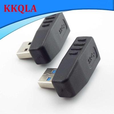 QKKQLA 90 Degree USB 3.0 A Male to Female Converter Adapter Plug USB Head Extension Angled for Laptop PC