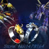【CC】 Anime Digimon Adventure TRI WarGreymon MetalGarurumon Omegamon 925 Sterling Props Jewelry New