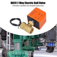 DN20 2 Way 3/4in บอลวาล์วไฟฟ้าปกติปิด 2 สายบอลวาล์วสากล DC12‑24V