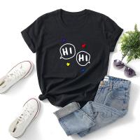 Heartstopper Hi Speach Bubbles Tshirt Nick And Charlie Lgbt Graphic Tee Shirt Tshirt Cotton