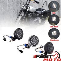 รถจักรยานยนต์5.75 "LED ไฟหน้าไฟหน้ารอบไฟหน้าโคมไฟสำหรับ Harley Softail มาตรฐาน Street Bob 114 Low Rider 2018-