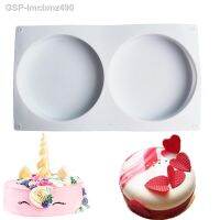 เบเกอรี่ Diy 2 Furos Redondo Bolo De Silicone Molde Decoração Para Assar Cilindro Plano Sobreesa Mousse Pastelaria Pan Bakewar Muffin Sanduíches