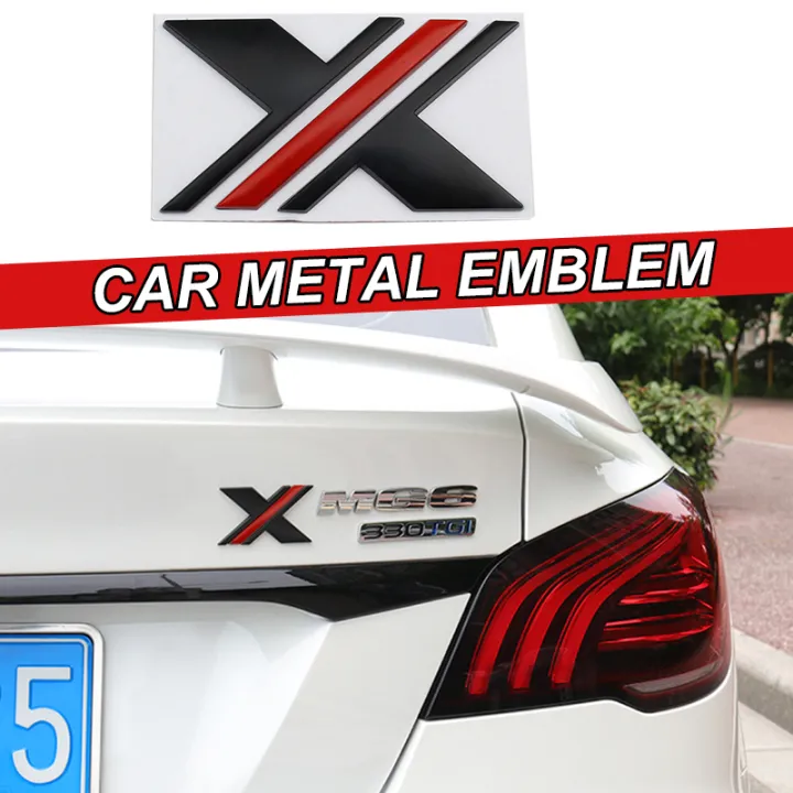 1 Piece Modified 3D X Logo Car Front Emblem Metal Tail Sticker for MG 3