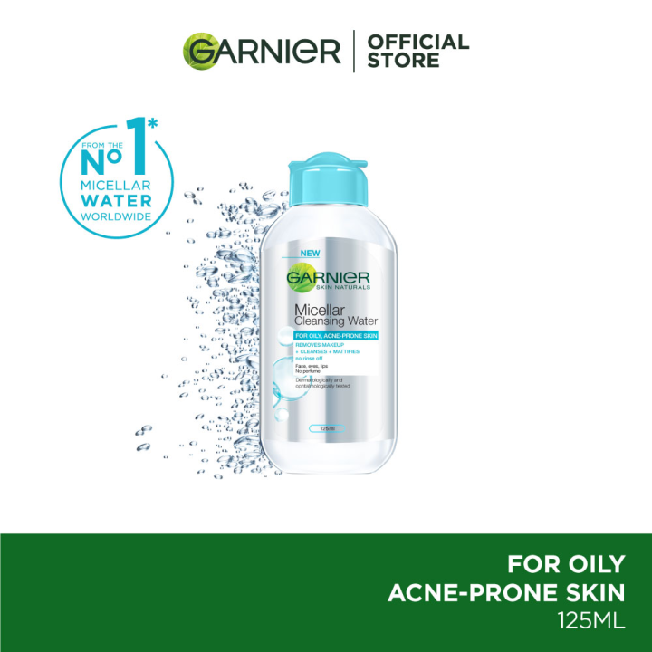 Garnier Micellar Cleansing Water Blue (Single) 125ML Makeup Remover for Acne Prone Skin Lazada
