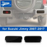 JIDIXIAN รมควันสีดำรถด้านหลังกันชนหมอกโคมไฟป้องกันตกแต่งสำหรับ Suzuki Jimny 2007-2017อุปกรณ์เสริมภายนอก