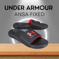 COD Mens UA Ansa Fix Slides Black Red - 100% ORIGINAL