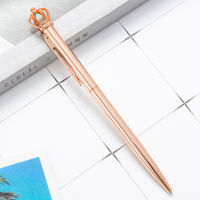 [In stock] Creative Crown ปากกาลูกลื่นของขวัญเครื่องเขียนปากกาโฆษณาชุบตัวอักษรลูกอมมงกุฎปากกาโลหะปากกามงกุฎ