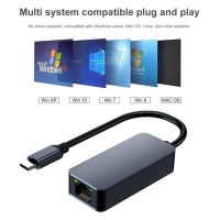 Hub adaptor Lan Ethernet kabel 2500Mbps konverter Tipe C ke RJ45 kartu jaringan eksternal USB 2.5Gbps untuk MacBook iPad Pro