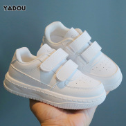 YADOU children s sneakers Boys and girls white PU casual sneakers