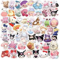 10/50ชิ้นสติกเกอร์ Hello Kittys แบบผสม3D Kuromi Melodys Sanrio สติกเกอร์อนิเมะกระเป๋าเดินทางสเก็ตบอร์ดแล็ปท็อปสติกเกอร์และรูปลอกการ์ตูนติดกระเป๋า