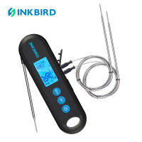 Inkbird เครื่องมือวัดอุณหภูมิเนื้อดิจิทัลบลูทูธ IHT-2PB,พร้อมโพรบภายนอกจอแสดงผลแบ็คไลท์การอ่านข้อมูลทันที2วินาทีรองรับสัญญาณเตือนอุณหภูมิและตัวจับเวลาชาร์จไฟได้สำหรับย่างบาร์บีคิวทำอาหาร