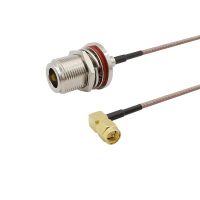 SMA Male Plug Right Angle to N Female Bulkhead RF Coaxial Cable RG316 Connector Pigtail SMA to N Type Jumper Cables 1-10Meter Electrical Connectors