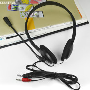 Tai nghe chụp tai có dây USB 3.5mm KEBETEME kèm micro khử tiếng ồn chất