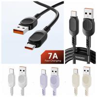 RIXINNY 7A USB-A USB Type C 100W TYPE-C Toocki สายข้อมูลสายชาร์จ USB เร็วที่ชาร์จไฟรวดเร็ว USB ซุปเปอร์ชาร์จ C สายดาต้าอุปกรณ์เสริมโทรศัพท์มือถือ