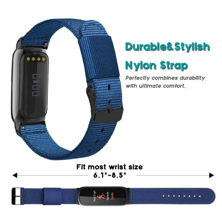 สำหรับสายรัดข้อมือ-fitbit-luxe-สายผ้าใบสมาร์ทสร้อยข้อมือผ้าไนล่อนสายรัดข้อมือ