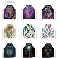 ◎✠ Dream Catcher Feather Pattern Apron Garden Apron Dress Aprons for Women Cooking Apron for Men Delantales De Cocina Para Mujer