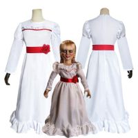 7C116 ชุดเด็ก ชุดผี ชุดแอนนาเบลล์ ชุดตุ๊กตาผี แอนนาเบลล์ ตุ๊กตาผี Dress for Children Annabelle Suit The Conjuring Ghost Halloween Costume Movie Party Cosplay Fancy Outfit