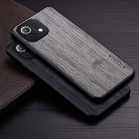 เคสไม้ไผ่สำหรับ Xiaomi Mi 11 Lite Pro Ultra 5G NE Funda ปกหนังหรูหราเคสโทรศัพท์ Xiaomi Xiaomi Mi 11เคสประกบ